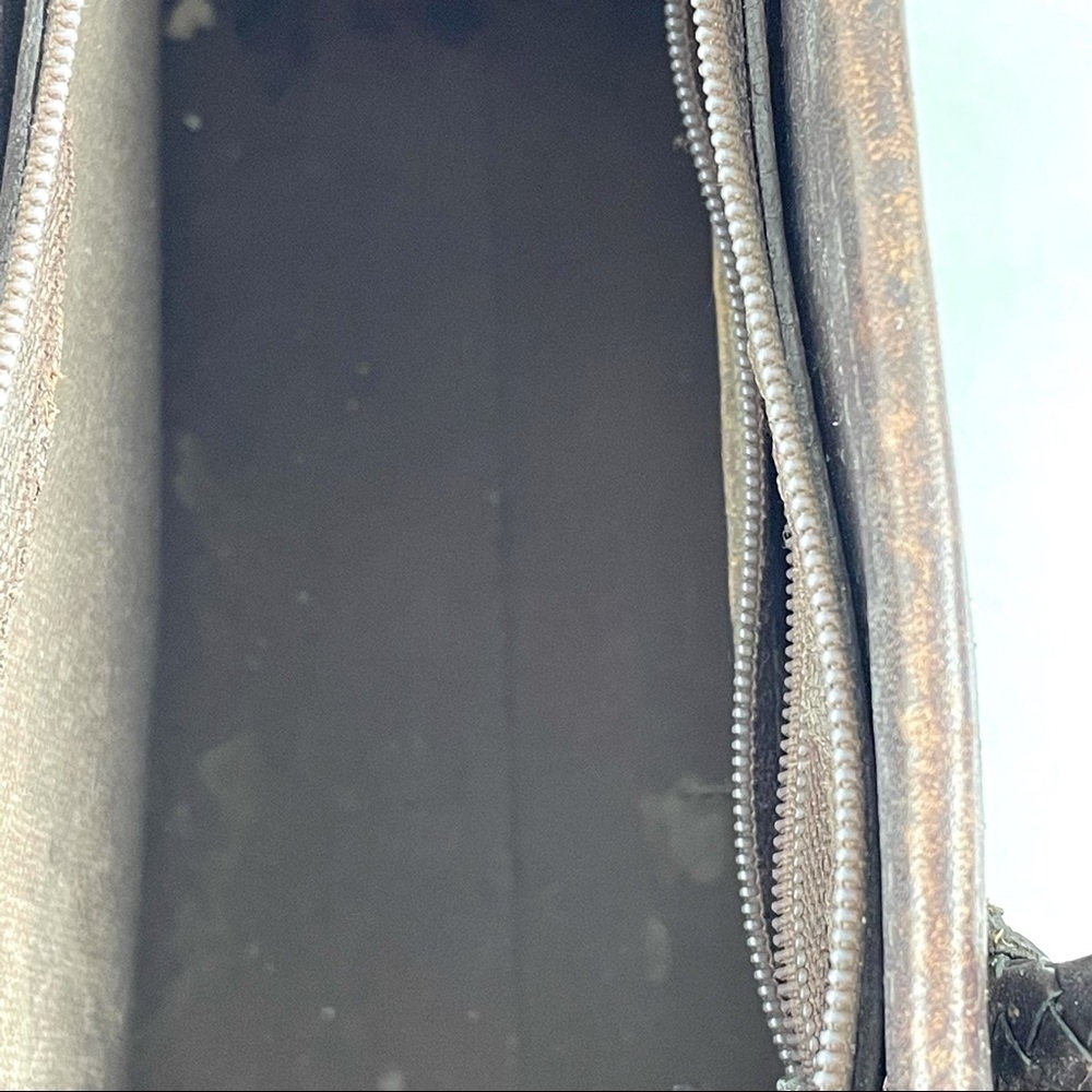 Brighton Brown Leather Croc Embossed Purse Silver hardware Zip Closure - Picture 9 of 12